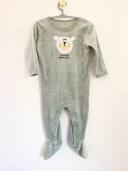 Woolworths - Fleece Babygrow - 6-12 months