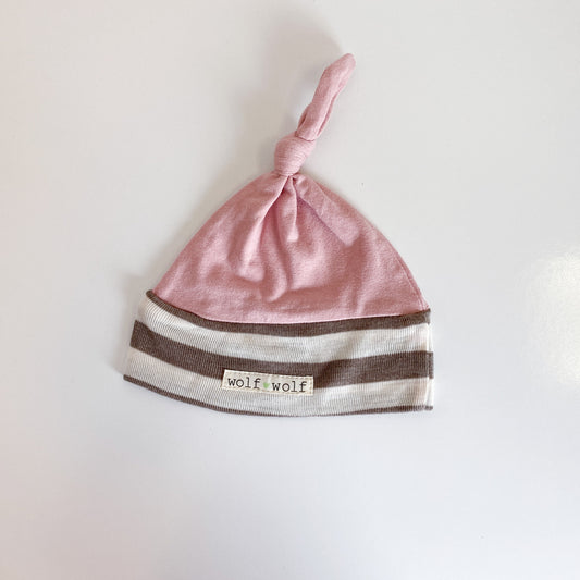 Dusty pink beanie - 0-3 months