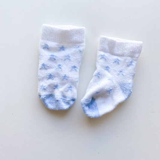 Baby Blue Stars - Socks - 0-3 Months