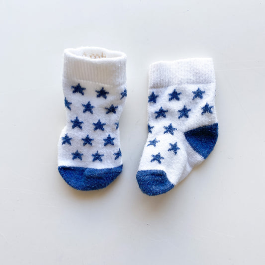 Blue Starred - Socks - 0-3 Months